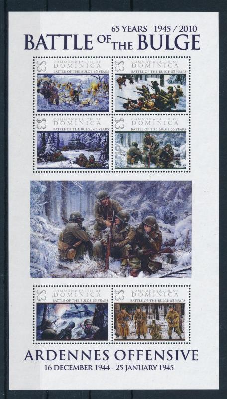 [81174] Dominica 2009 Second World war Ardennes offensive Belgium Sheet MNH