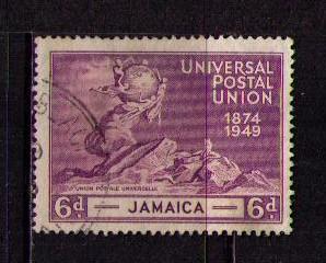 JAMAICA Sc# 145 USED F UPU Emblem Globe
