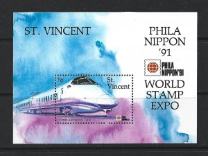 SAINT VINCENT - 1991 PHILA NIPPON '91 SOUVENIR SHEET - SCOTT 1498 - MNH