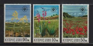 Cyprus MNH sc# 343-5 Flowers