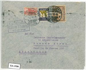 COFFEE \ BANANAS \ FRUIT: POSTAL HISTORY : COLOMBIA - AIRMAIL COVER to ARGENTINA