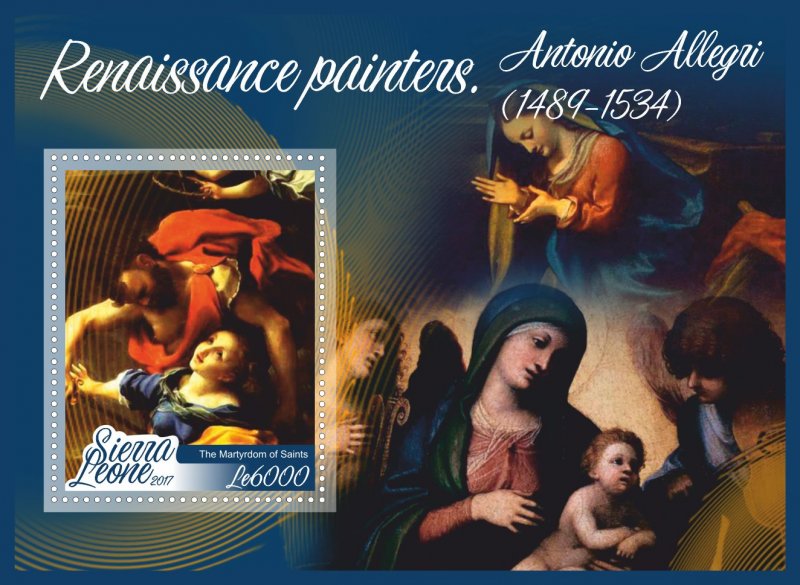 Stamps.Art, painting, Renaissance 2017 year 8 sheets perforated MNH**