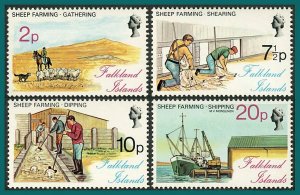 Falkland Islands 1976 Sheep Farming, MNH  #250-253,SG321-SG324