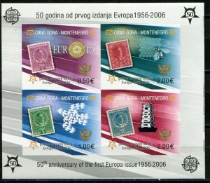 033 MONTENEGRO 2006 - 50 th Anniversary of the first Europa - Souvenir Sheet MNH