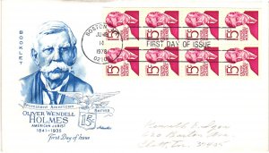 #1288b Oliver Wendell Holmes  Booklet Pane - Artmaster Cachet