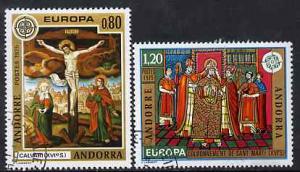 Andorra - French 1975 Europa (Paintings) set of 2 superb ...