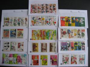 Netherlands 13 different complete semipostal sets used!