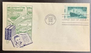 939 Bi-Color Craft Cachet Merchant Marines in WWII FDC 1946