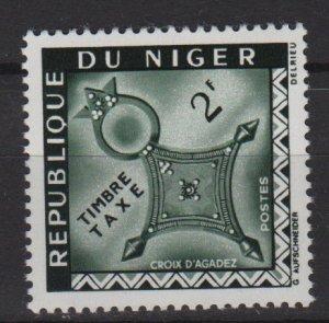  	 Niger Postage due 1962, Scott J24 MH, 2fr Cross of Agadez