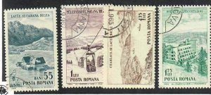 Romania; Scott 1650-1653; 1964; Precanceled; NH; Skiing