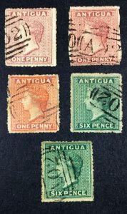 MOMEN: ANTIGUA SG #6-8 1863-67 USED £180 LOT #68384*