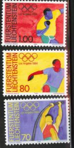 LIECHTENSTEIN Scott 784-786 MNH** 1984 Olympic set