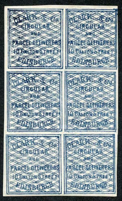 Clark and Co Parcel Delivery Stamps U/M Block 6 SGCD3 