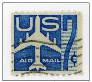 USA Airmail 1958 - Scott C52 used coil - 7c, Airliner 