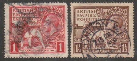 Great Britain #185-186 Used Full Set of 2 cv $30 (U1)