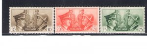 1938 Italy - Axis not issued - 3 values - MNH ** - n. 457A / 457C