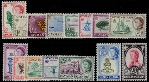 CAYMAN ISLANDS QEII SG165-179, 1962-64 complete set, NH MINT. Cat £110.