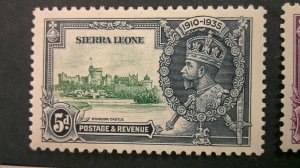 Sierra Leone 1935 Silver Jubilee Scott# 166-169 Mint VF-XF Light Hinge CPL set