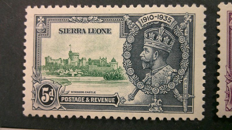 Sierra Leone 1935 Silver Jubilee Scott# 166-169 Mint VF-XF Light Hinge CPL set