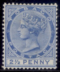 TOBAGO QV SG16a, 2½d bright blue, M MINT. Cat £17.