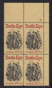 ALLY'S STAMPS US Plate Block Scott #2010 20c Horatio Alger [4] MNH [STK]