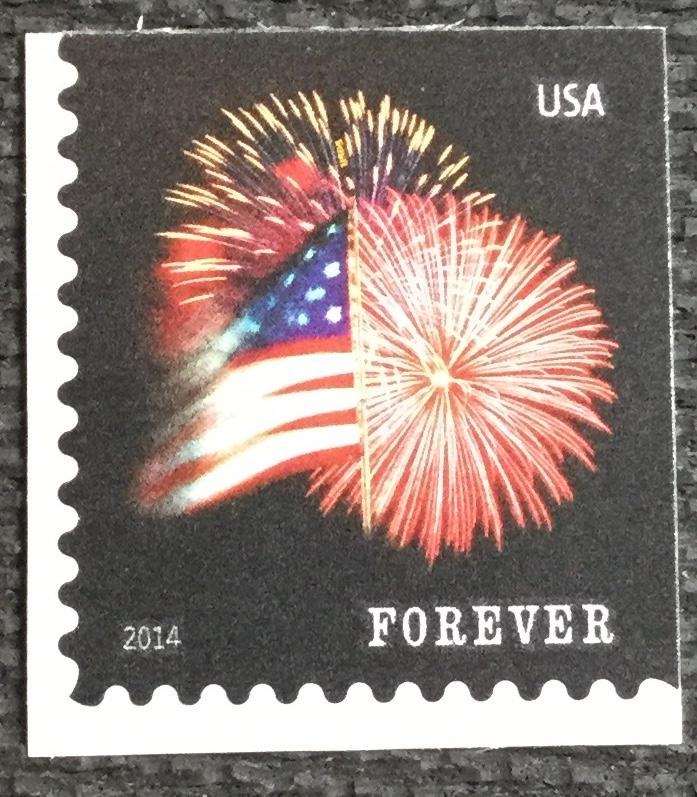 US #4871 MNH Booklet Single Flag/Fireworks (.49)