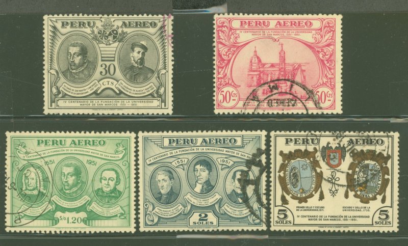 Peru #C109/C111-114 Used Multiple