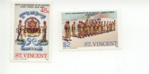 1986 St Vincent Cadet Force Specimens (Scott 972, 975) MNH