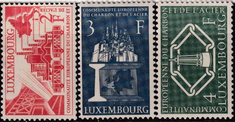 Luxembourg 1956 SC 315-317 LH Set 