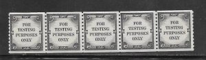 #TD107 MNH Test Stamp Strip of 5