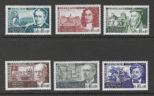 France MNH sc# B434-B439 Famous Men