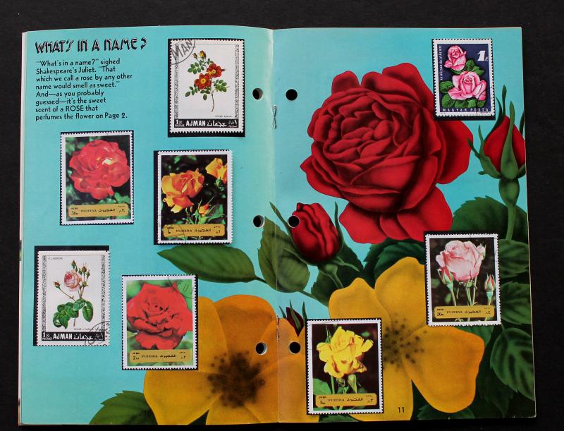 Worldwide Stamp Collection FLOWERS USPS 1974 SCOTT  Only missing 3 Stamps