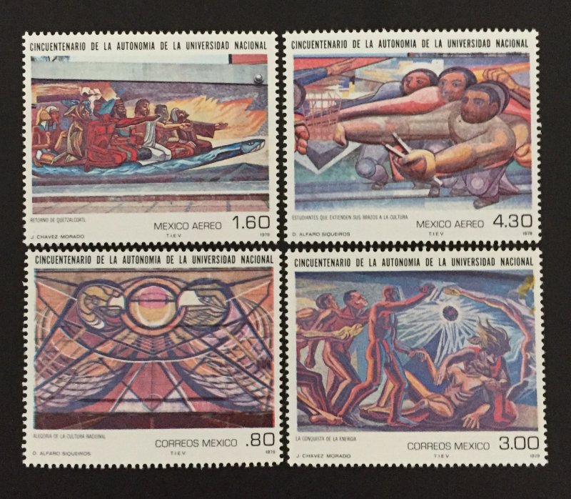 Mexico 1982 #1183-4, C609-10, National University, MNH.