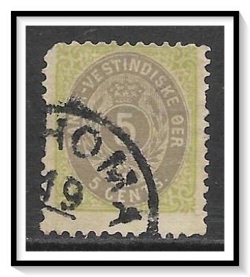 Danish West Indies #5 Numeral Used