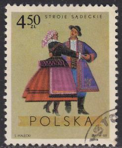 Poland 1690 Costumes From Sacz, Cracow 4.50zł 1969