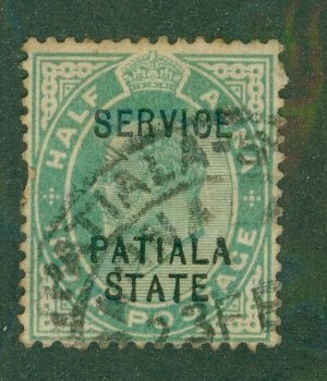 INDIA PATIALA O20 USED BIN $0.50