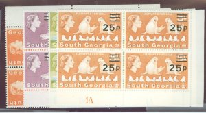 South Georgia #24/26b/27b/28b var  Single (Complete Set)