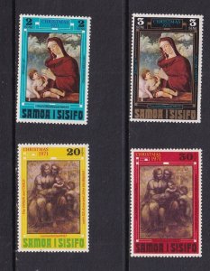 Samoa  #352-355  MNH 1971  Christmas . paintings