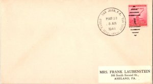 United States Fleet Post Office 2c Defense 1941 San Juan, P.R., H'Qrts. 10th ...