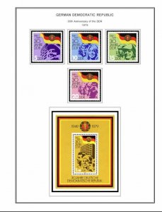 GERMANY [EAST-DDR] STAMP ALBUM PAGES 1949-1990 (334 color illustrated pages)