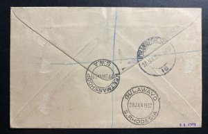 1932 Keetmanshoop South West Africa First Flight Cover To Bulawayo S Rhodesia