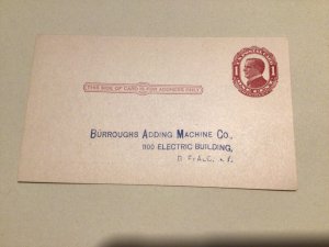 U. S. Burroughs Adding Machines Buffalo N. Y.  1911 postal card 67187