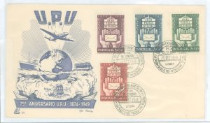 Portugal 713-16/824-27/832-35 Three clean FDCs with good sets from 1949 UPU 75th anniversary to 1958.  Limited numbers issued. A