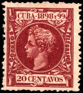 Cuba #170, Incomplete Set, 1898, Hinged