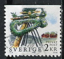 Sweden; 1988: Sc. # 1684: Used Single Stamp