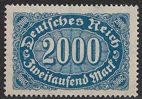 GERMANY 1922-23 2000m Numeral of Value Issue Sc 205 MH