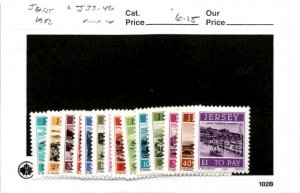 Jersey, Postage Stamp, #J33-J46 Mint NH, 1982 Postage Due (AB)