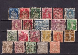 SA29b Switzerland various selection  of used stamps