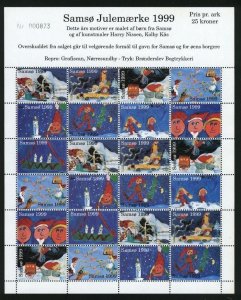 Denmark 1999. Christmas Sheet Local Samso. Santa