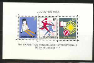 Luxembourg Scott 474 MNH** 1969 Philatelic Expo sheet